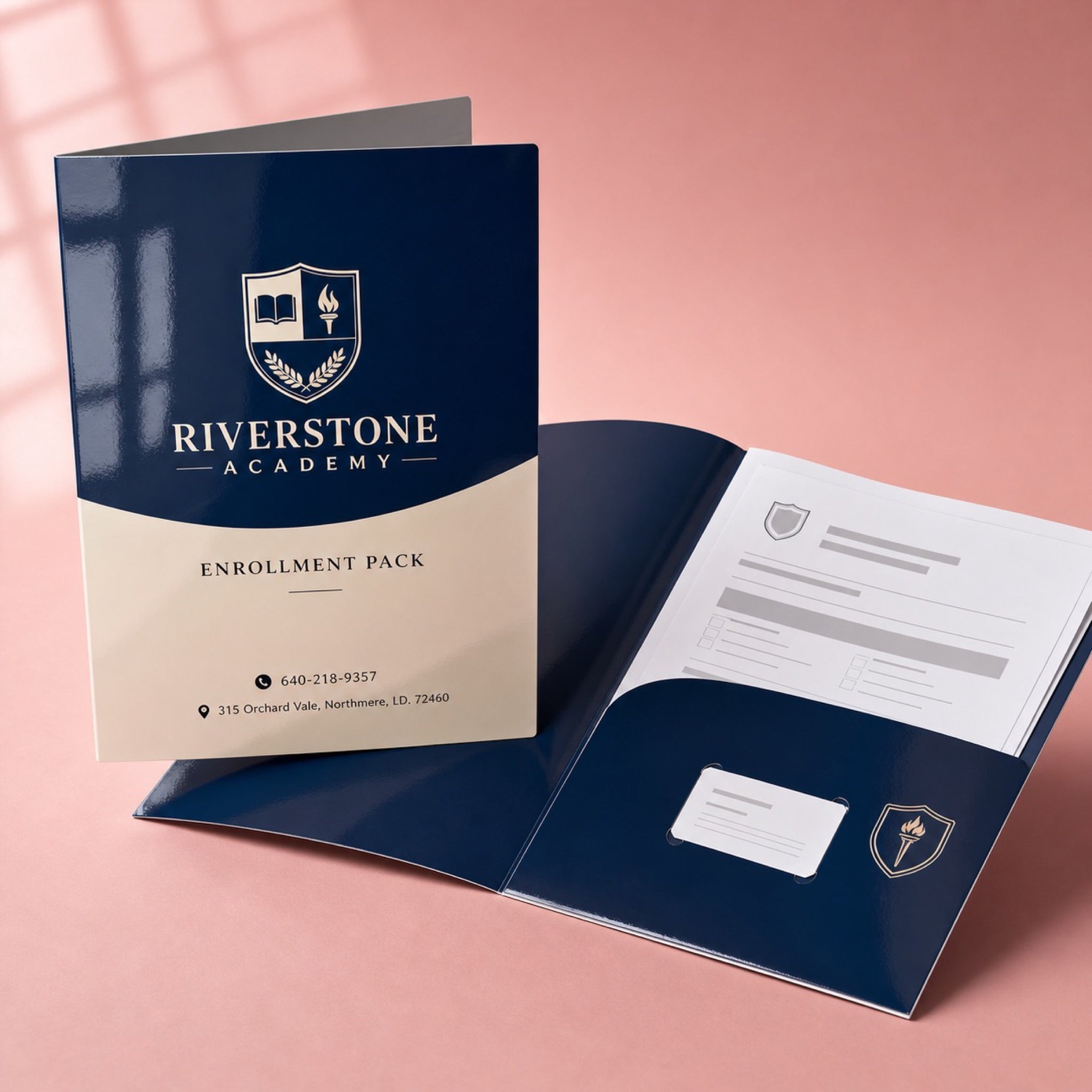 High-Gloss Presentation Folders shown as another common application