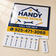 High-Gloss Tear Cards printed on 14PT card stock with micro-perforated tear-off cards, 8.5 x 11 inches with a row of tear-off cards, shown at an angle