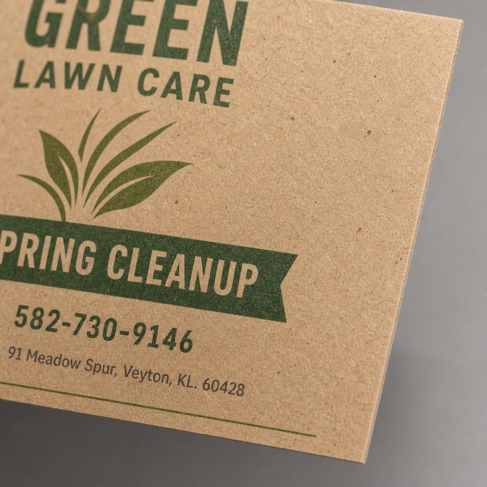 Close-up of the natural uncoated kraft stock on Kraft Paper Postcards