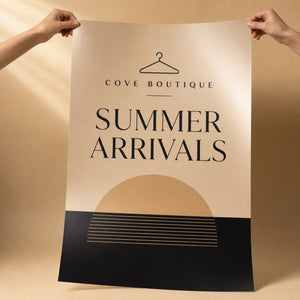 Large Format Posters held in hand showing its 24 x 36 inches size