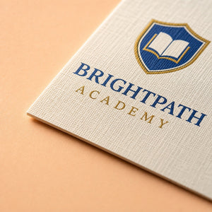 Close-up of the linen-embossed uncoated stock on Linen Bookmarks