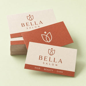 Linen Business Cards printed on 13PT linen-textured card stock, 3.5 x 2 inches, shown at an angle