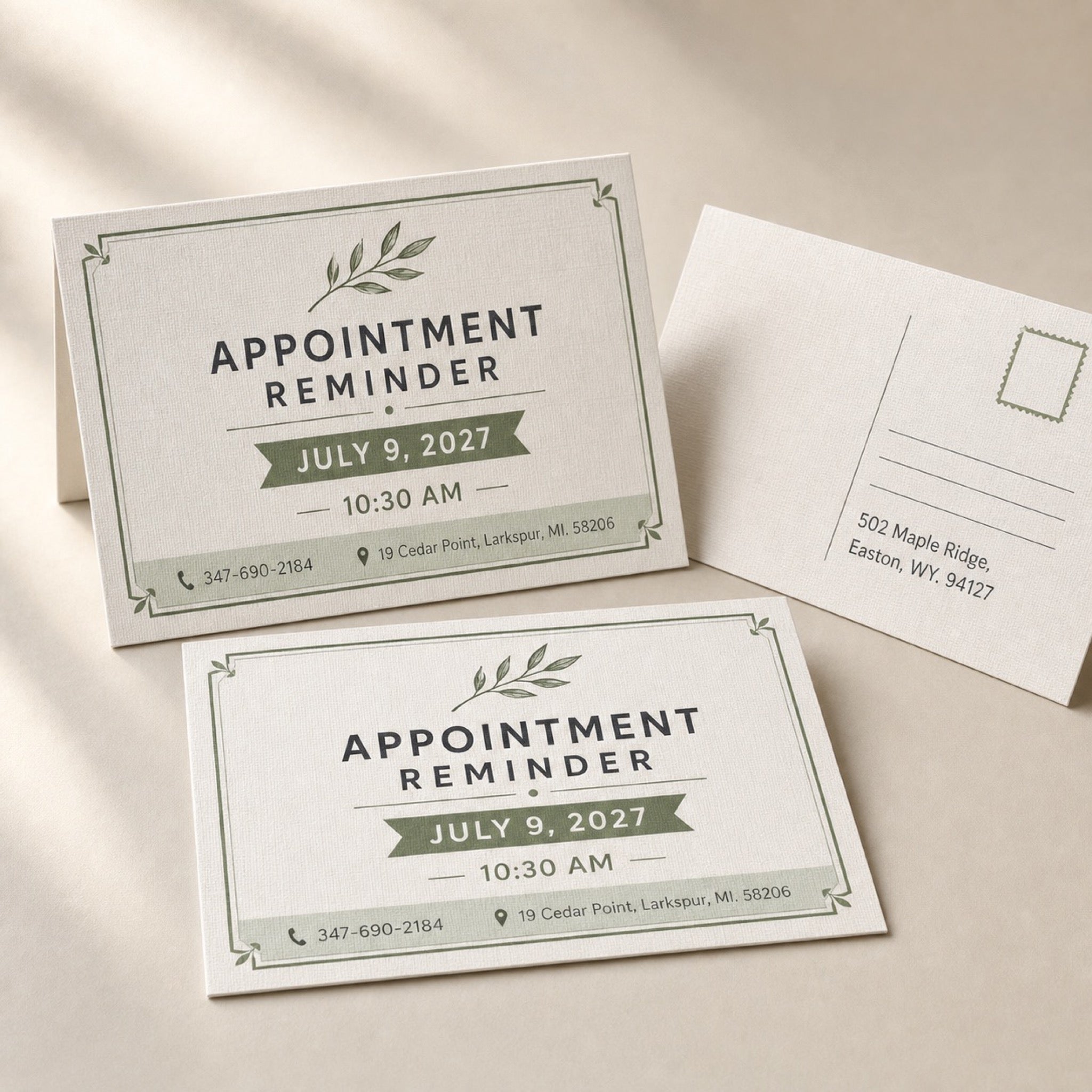 Linen Postcards shown as another common application