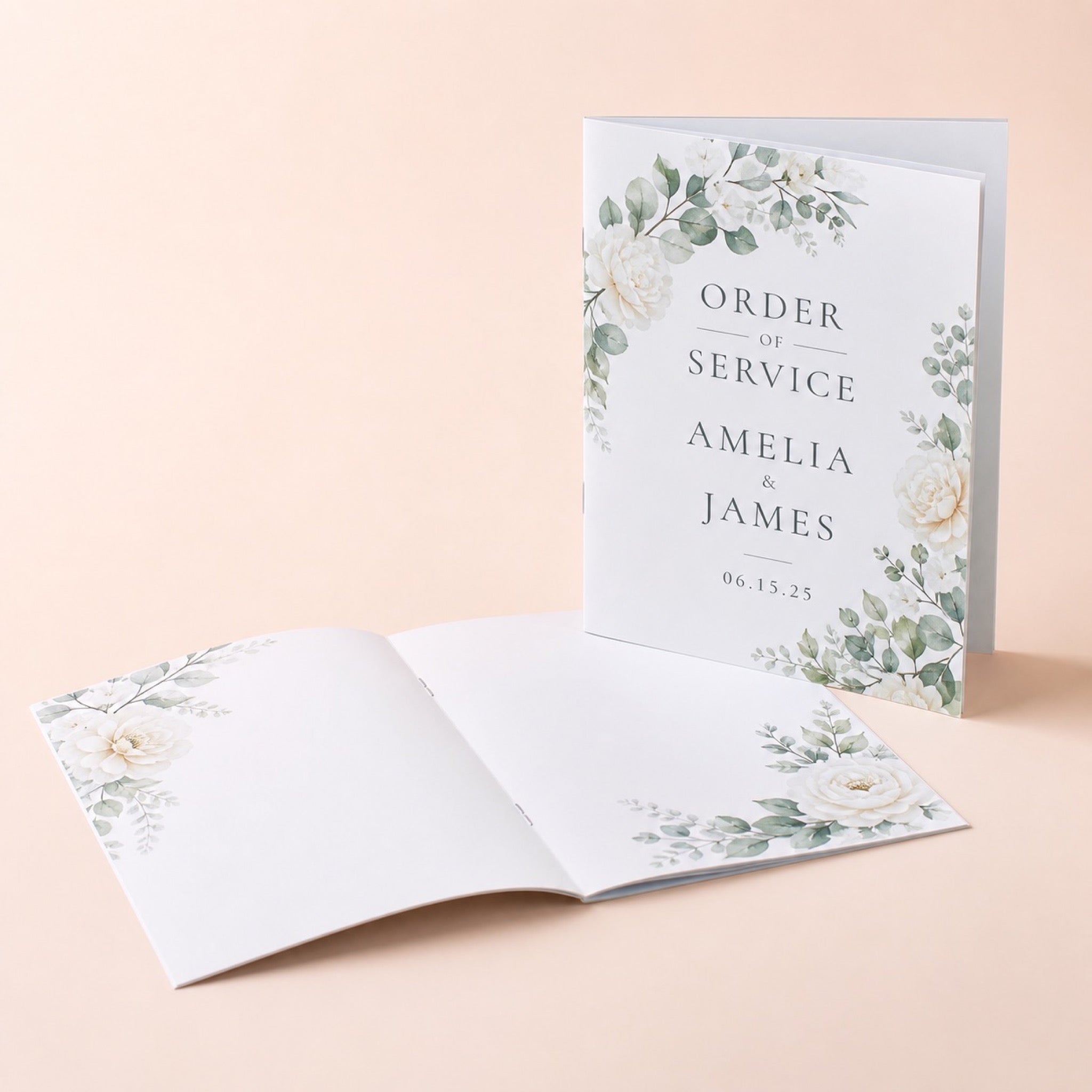 Matte Booklets 8.5x11, 80lb silk text, matte finish, shown in an alternate use