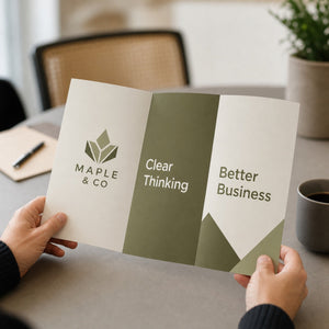 Matte Brochures, heavyweight text, matte finish