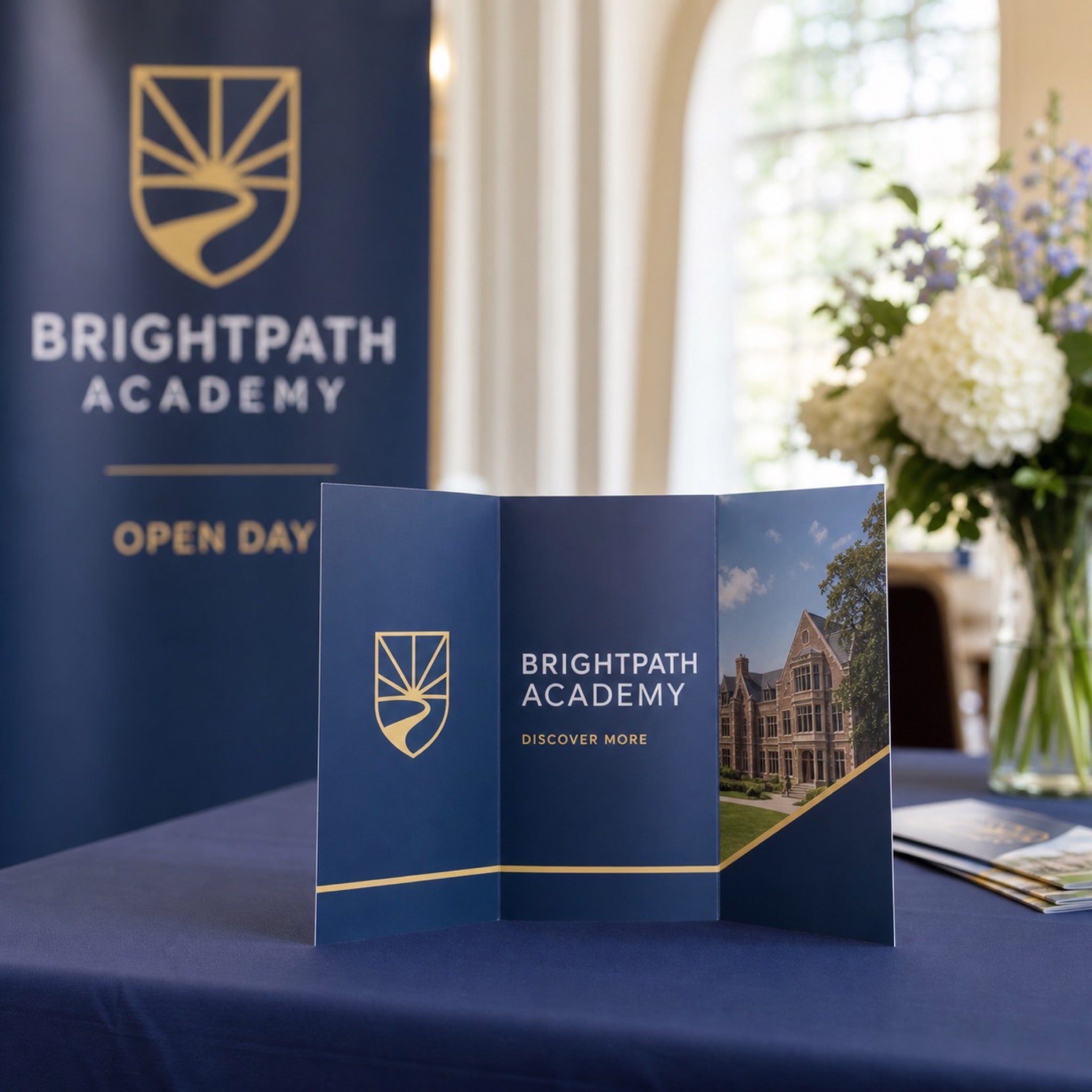 Matte Brochures, heavyweight text, matte finish