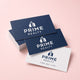 Matte Business Cards printed on 14PT card stock with matte finish, 3.5 x 2 inches, shown at an angle