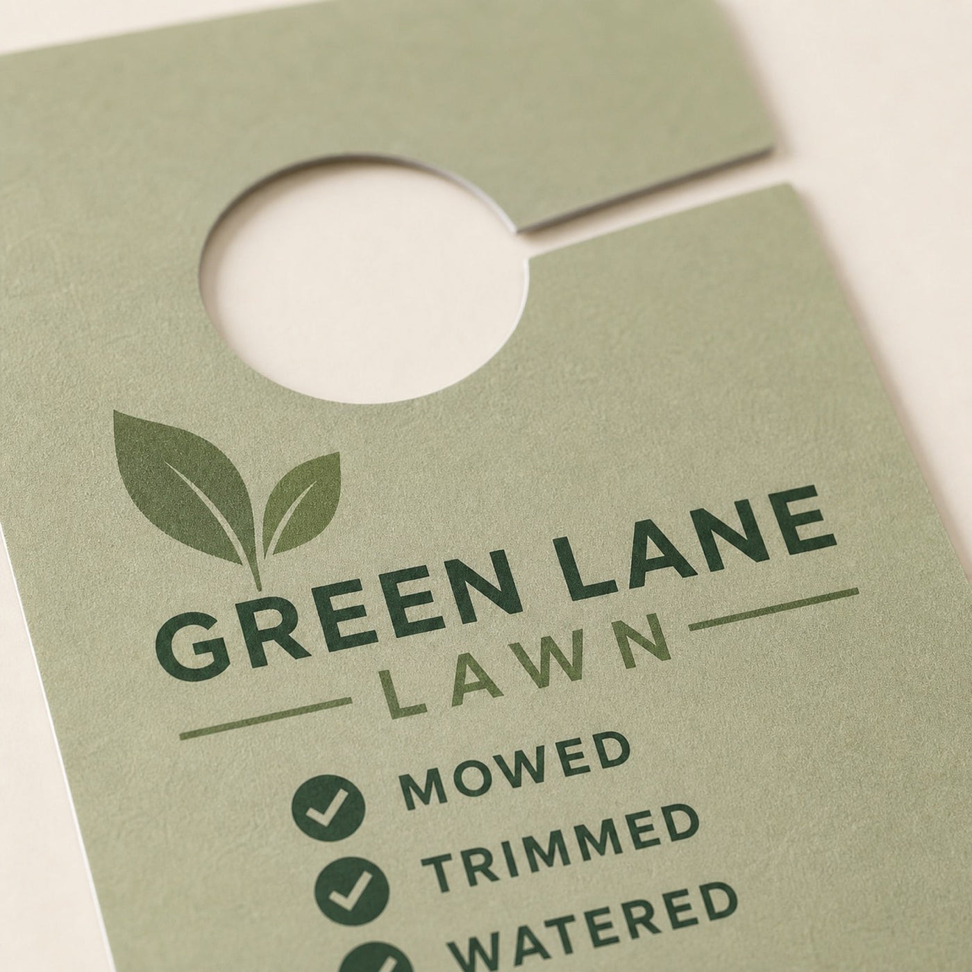 Matte Door Hangers