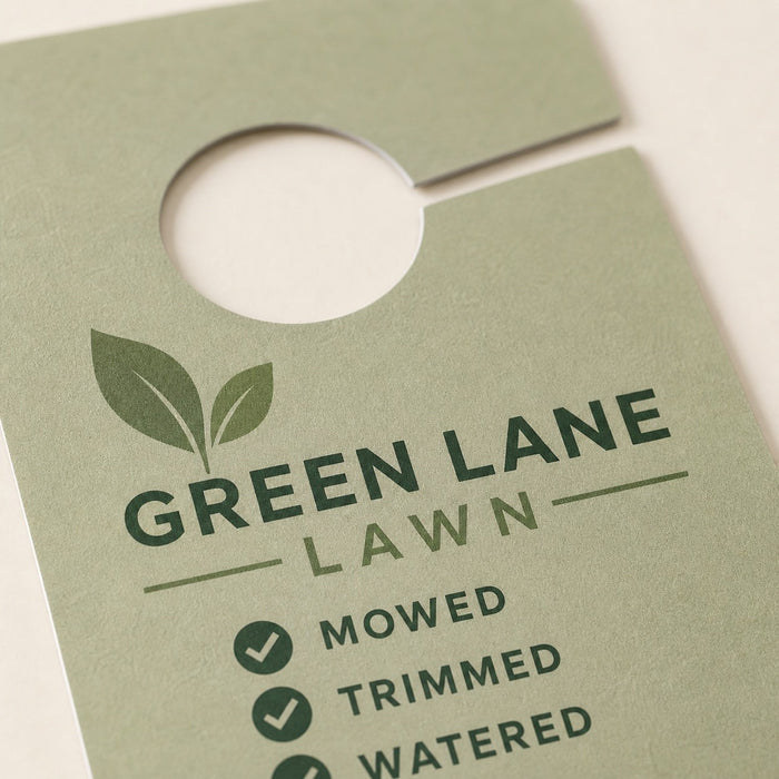 Matte Door Hangers, 14pt stock, matte finish