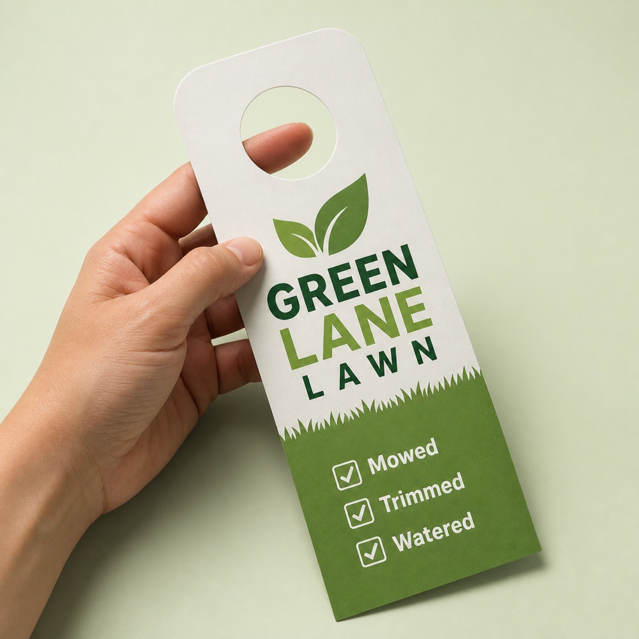 Matte Door Hangers, 14pt stock, matte finish