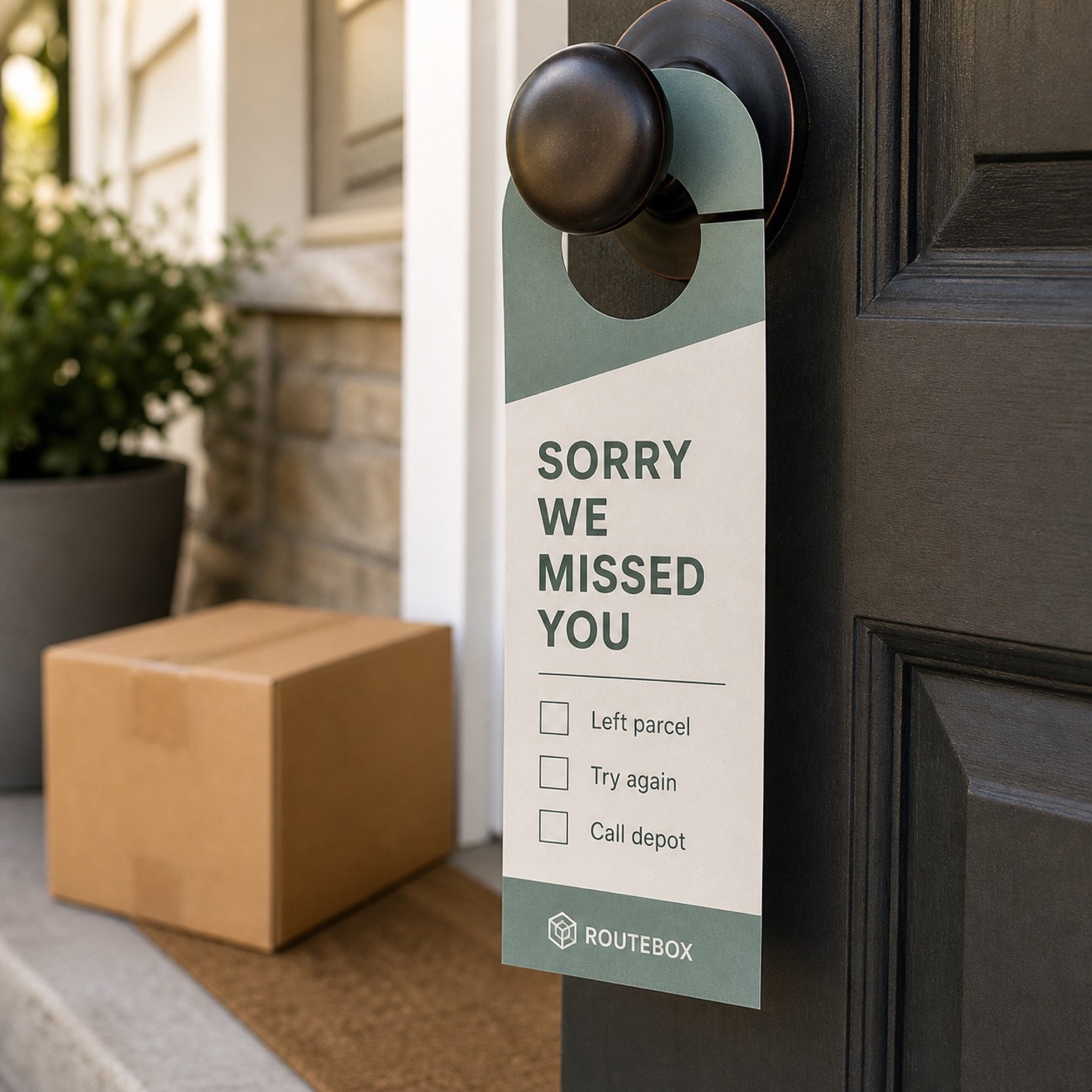 Matte Door Hangers, 14pt stock, matte finish