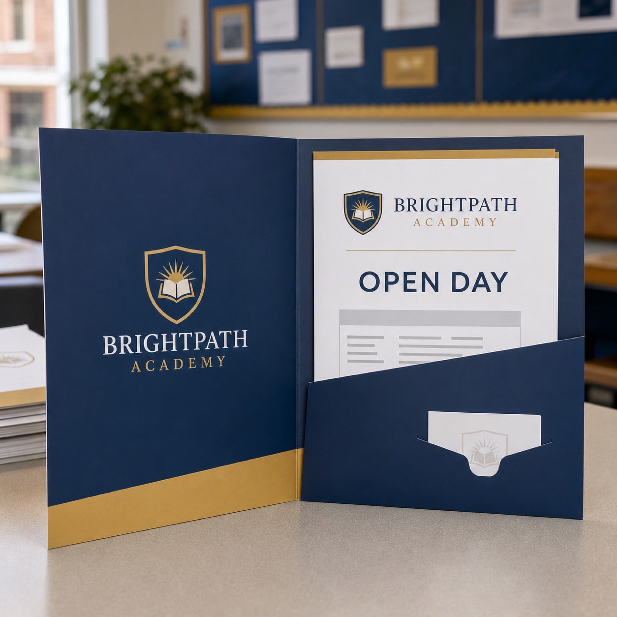 Matte Laminated Presentation Folders, 14pt stock, matte lamination