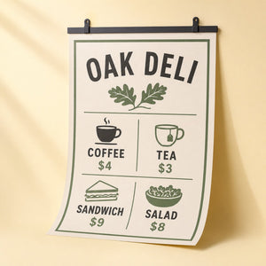 Matte Posters, heavyweight stock, matte finish, shown in an alternate use