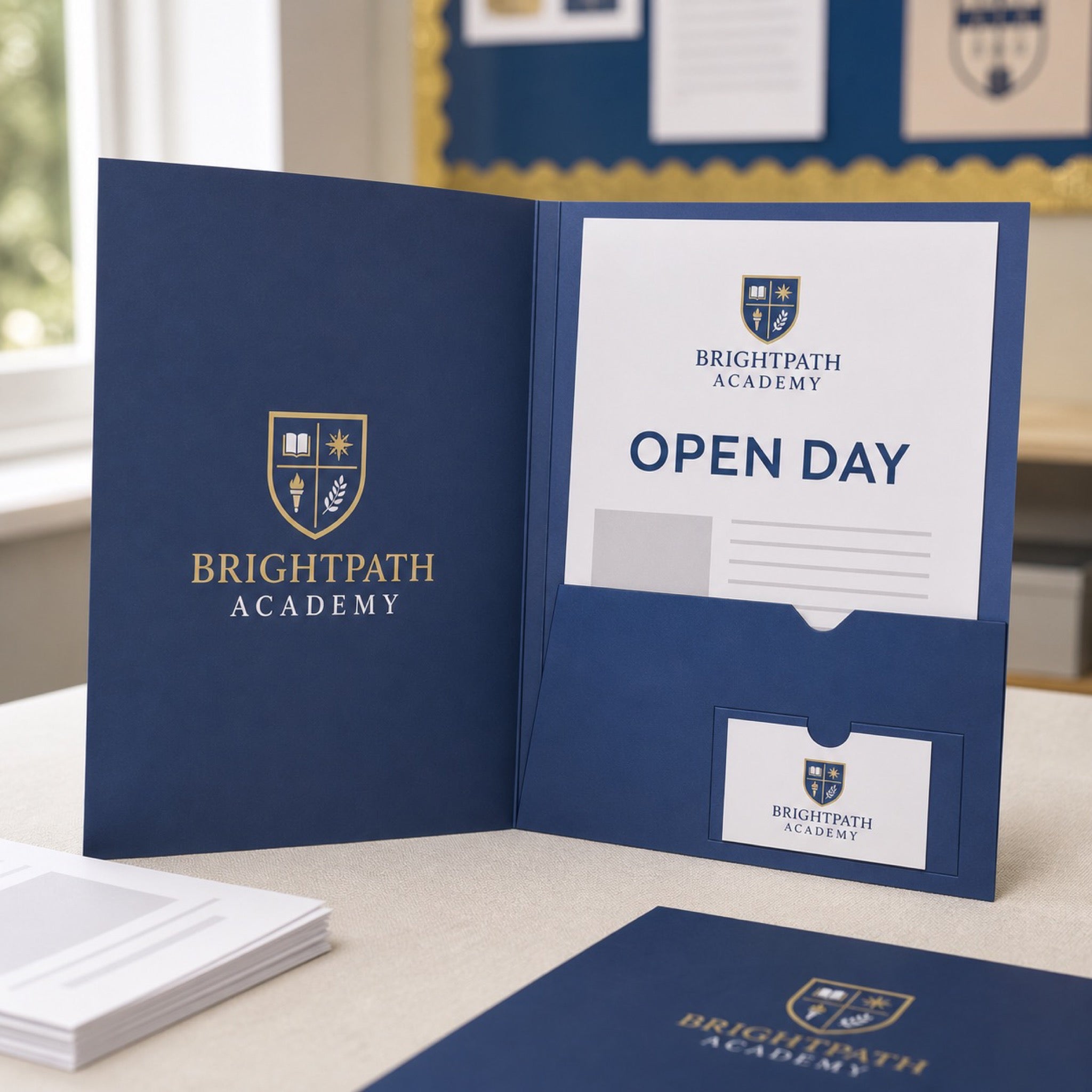 Matte Presentation Folders, 14pt stock, matte finish