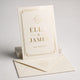 Metallic Foil Invitations, 16pt cardstock, matte laminated, gold or silver foil