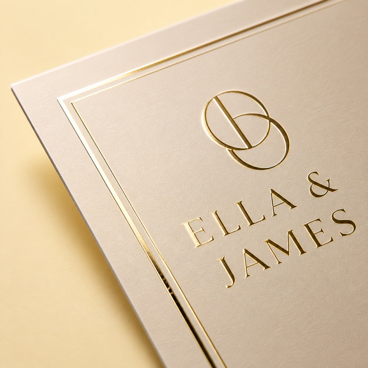 Metallic Foil Invitations, 16pt cardstock, matte laminated, gold or silver foil