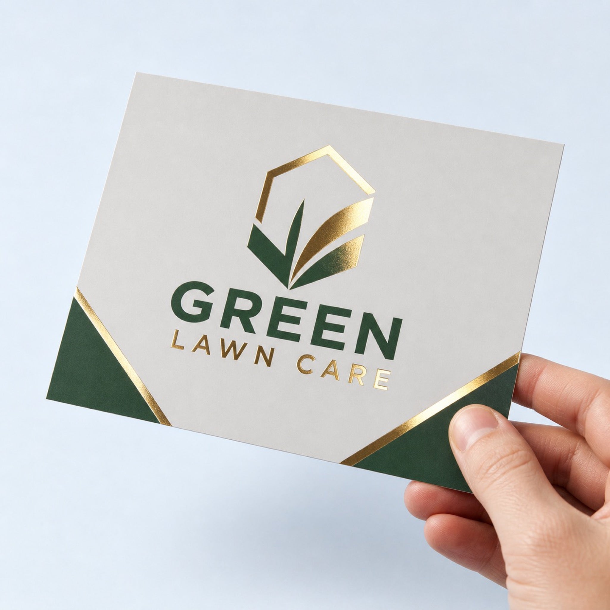 Metallic Foil Postcards held in hand showing its 4 x 6 inches size