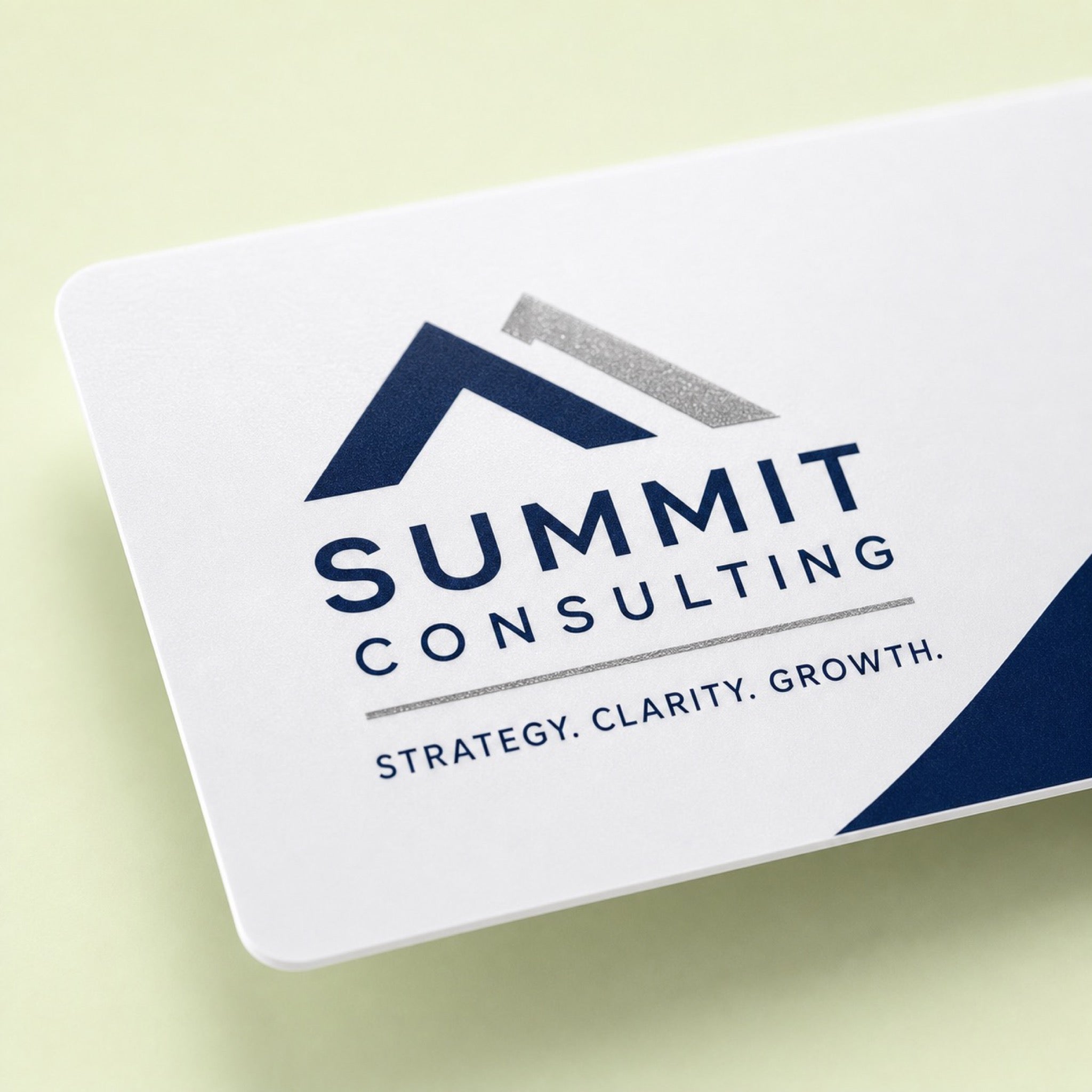 Close-up of the clean offset printing on Plastic Business Cards