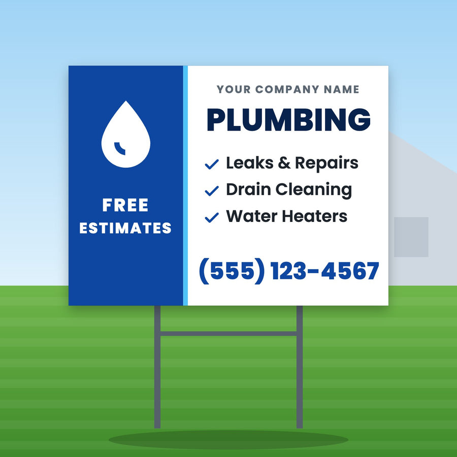 Plumbing Yard Sign Design 2