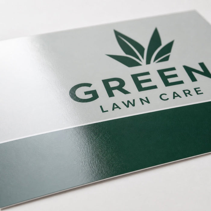 Close-up of the gloss AQ coating on Premium Glossy Postcards