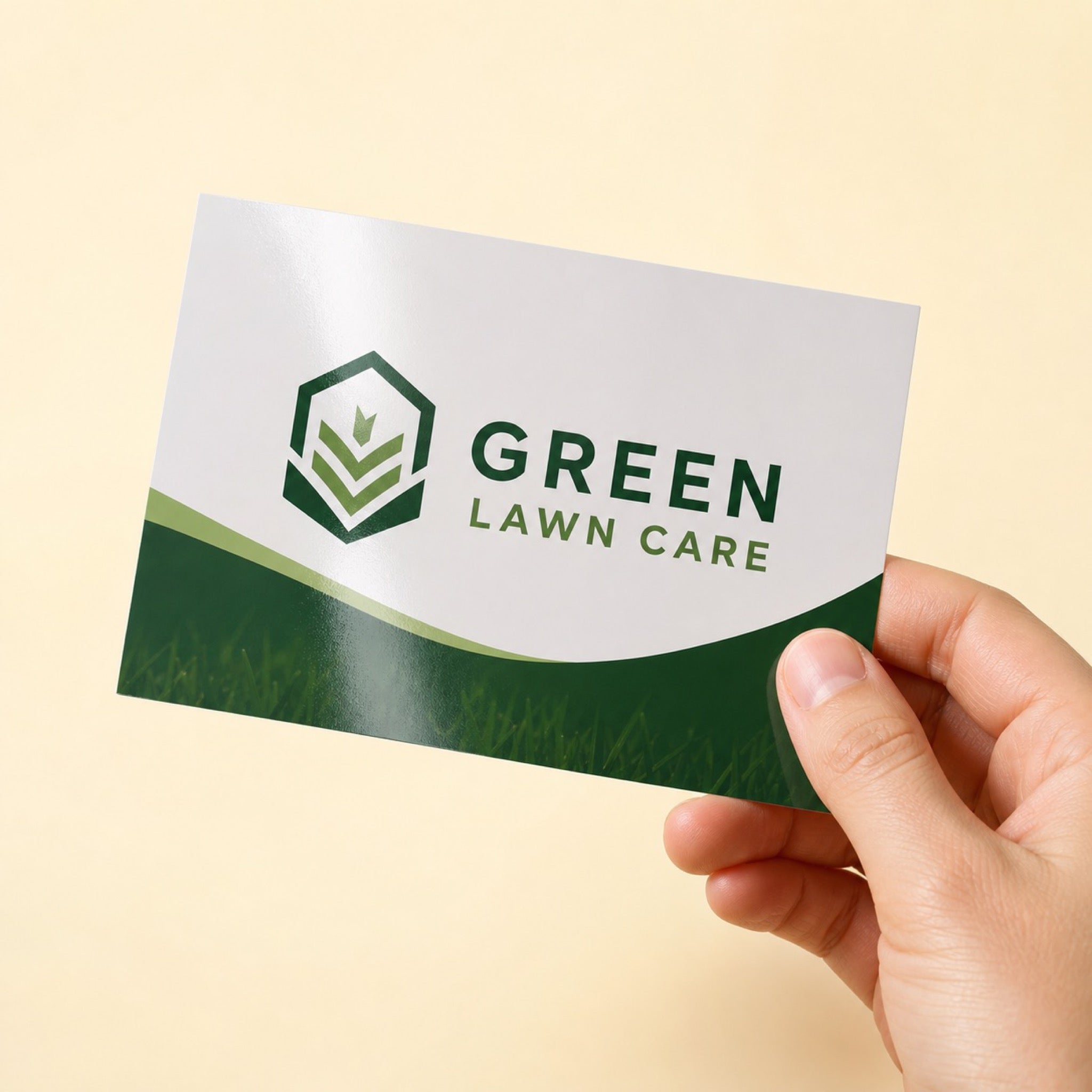Premium Glossy Postcards held in hand showing its 4 x 6 inches size