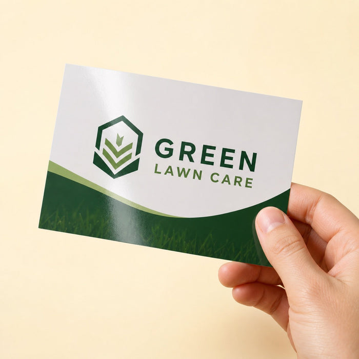 Premium Glossy Postcards held in hand showing its 4 x 6 inches size