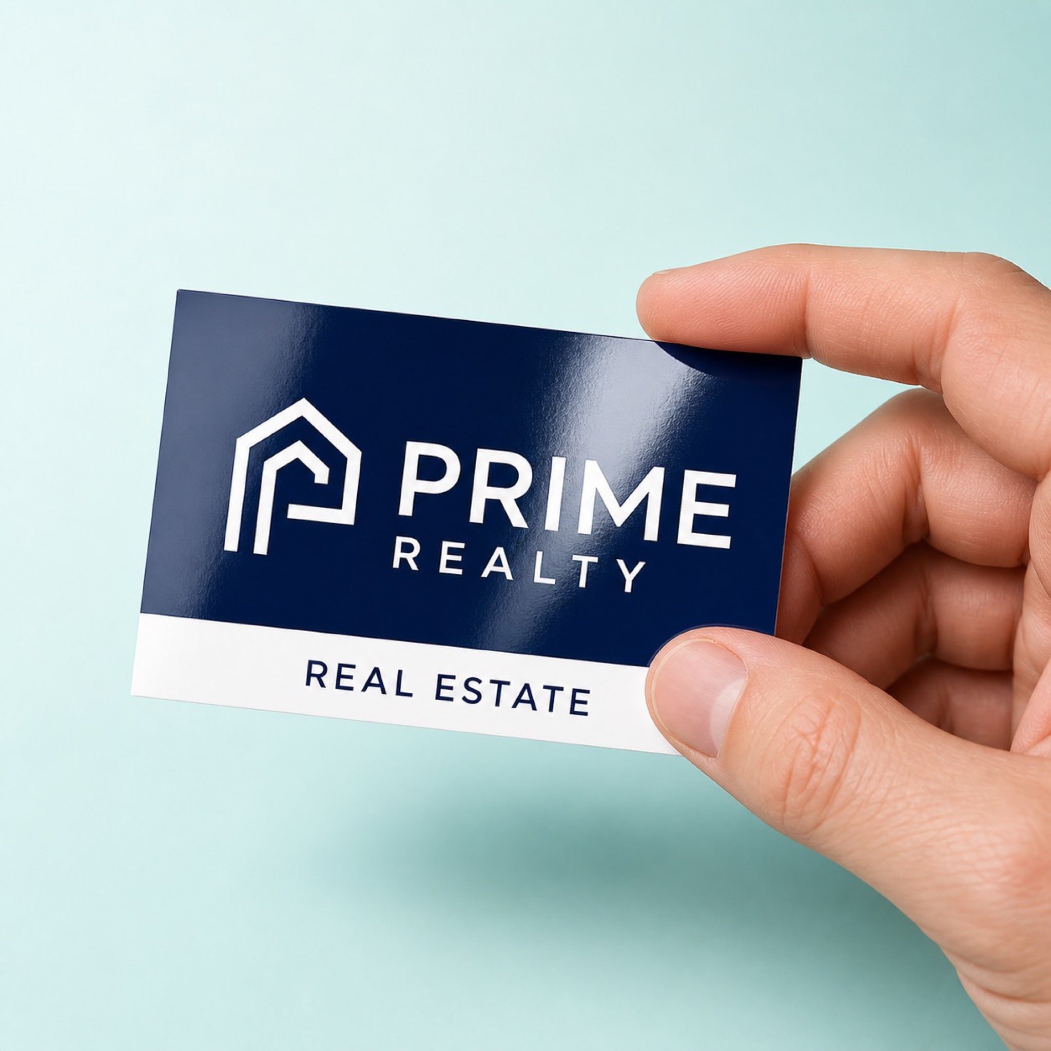 Premium High-Gloss Business Cards, 16pt cardstock, UV coating