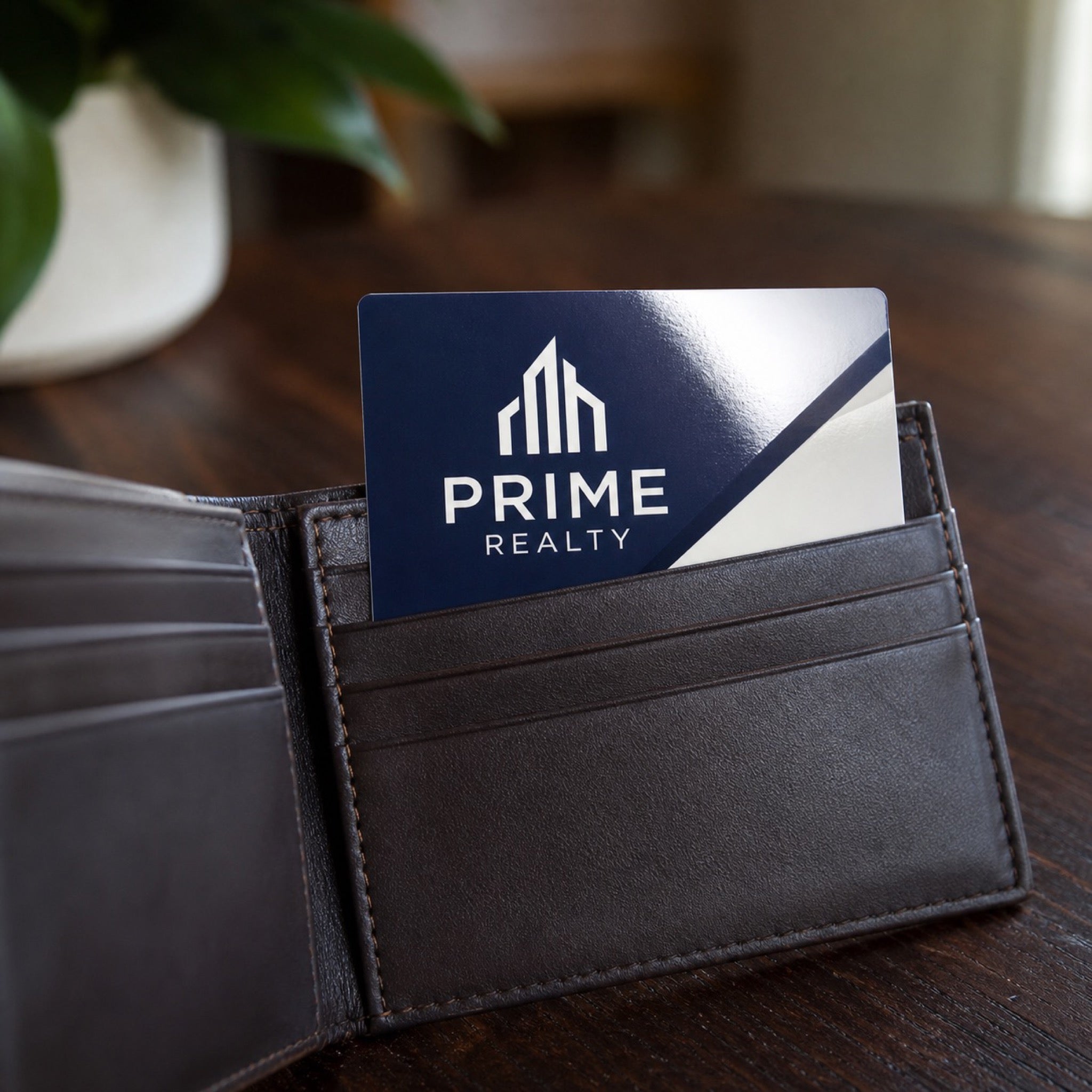 Premium High-Gloss Business Cards, 16pt cardstock, UV coating