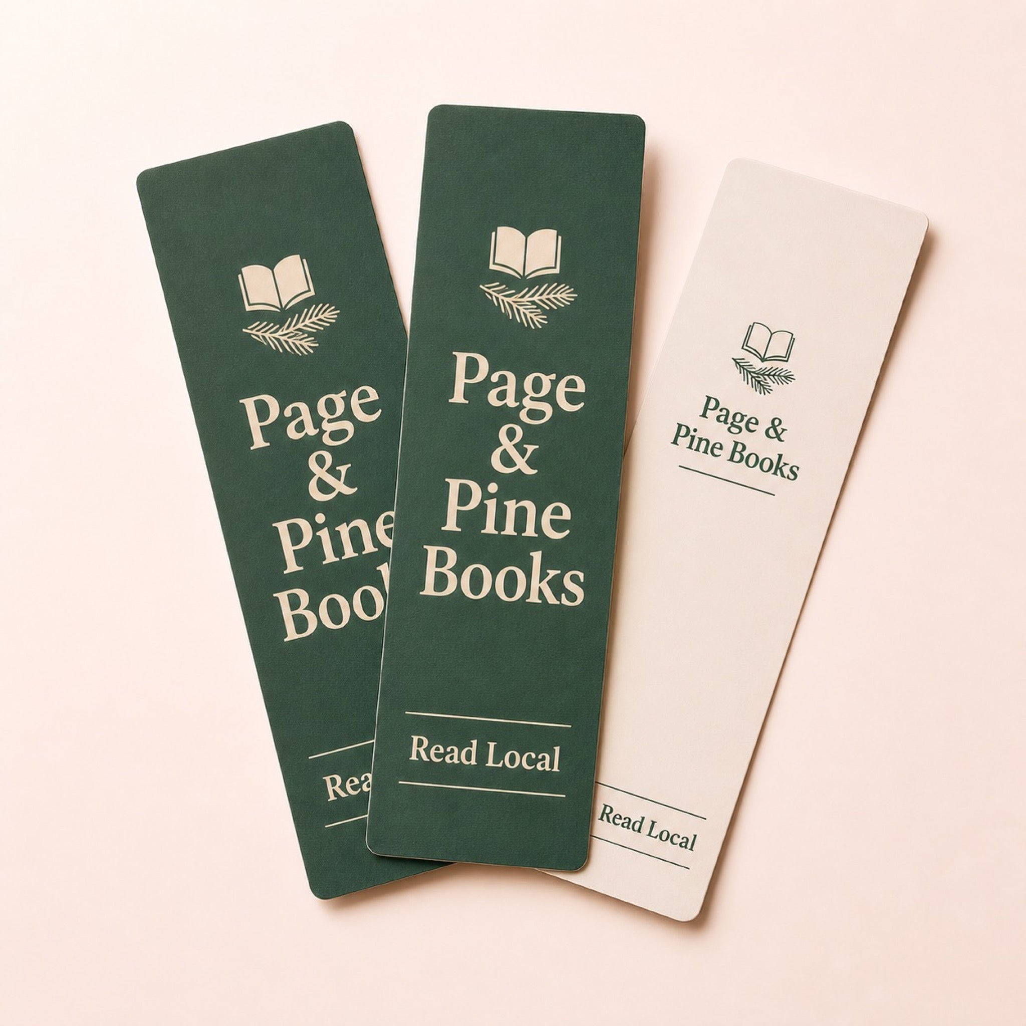 Premium Matte Bookmarks, 16pt cardstock, matte finish, shown in an alternate use
