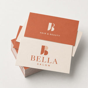 Premium Matte Business Cards printed on 16PT card stock with matte finish, 3.5 x 2 inches, shown at an angle