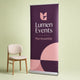 Premium Pull-Up Banner, 13oz matte vinyl, 33 x 81 inches, premium stand
