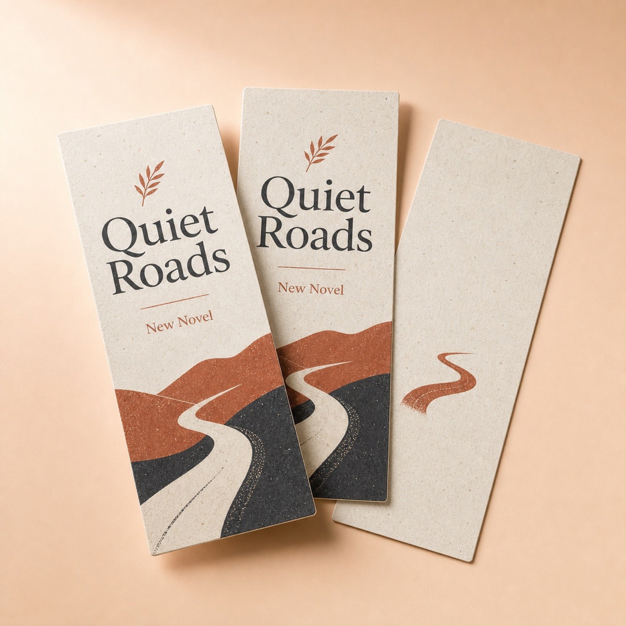 Recycled Bookmarks, 13pt Enviro stock, 100% recycled, uncoated, shown in an alternate use