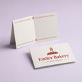 Recycled Folded Business Cards, 13pt Enviro stock, 100% recycled, folds to 3.5 x 2 inches