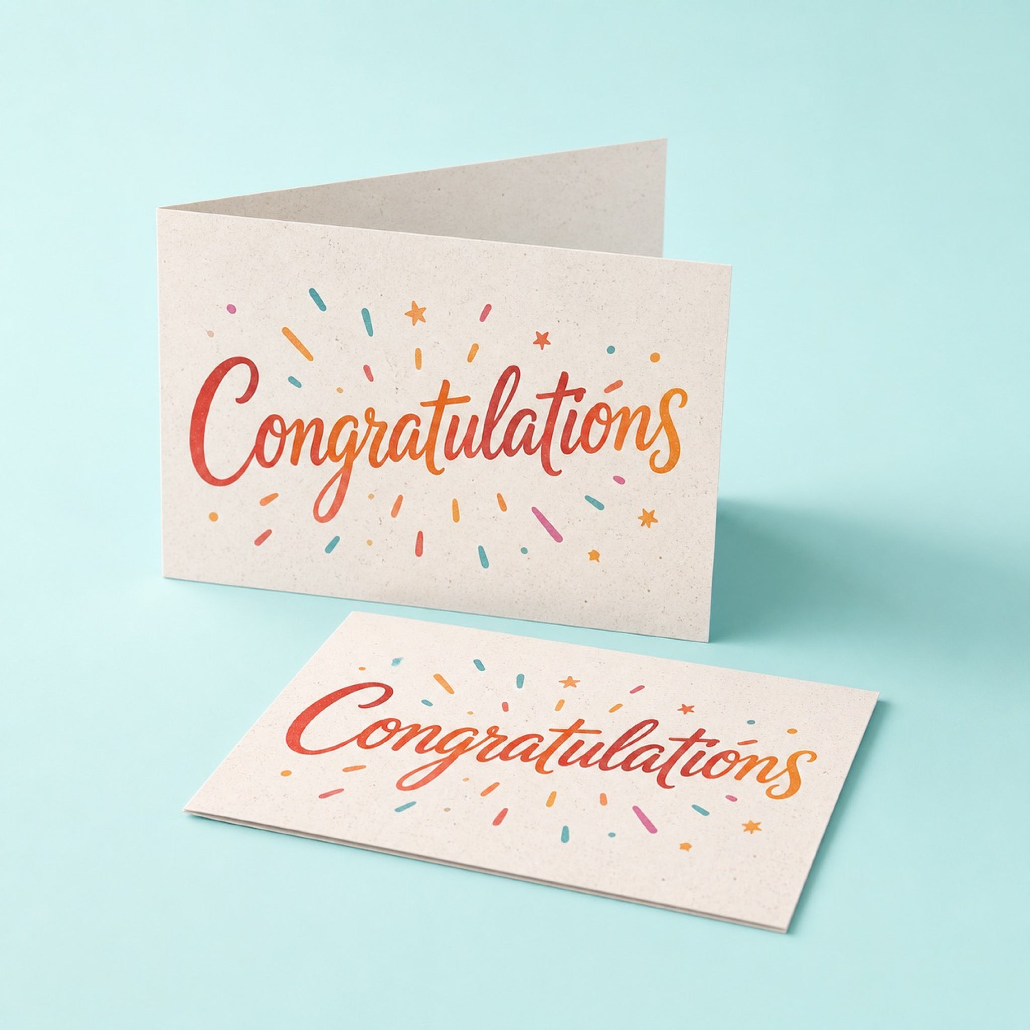 Recycled Greeting Cards, 13pt Enviro stock, 100% recycled, uncoated, shown in an alternate use
