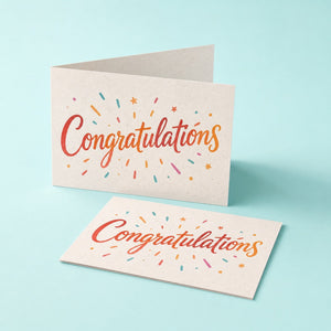 Recycled Greeting Cards, 13pt Enviro stock, 100% recycled, uncoated, shown in an alternate use