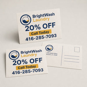Recycled Postcards, 13pt Enviro stock, 100% recycled, uncoated, shown in an alternate use