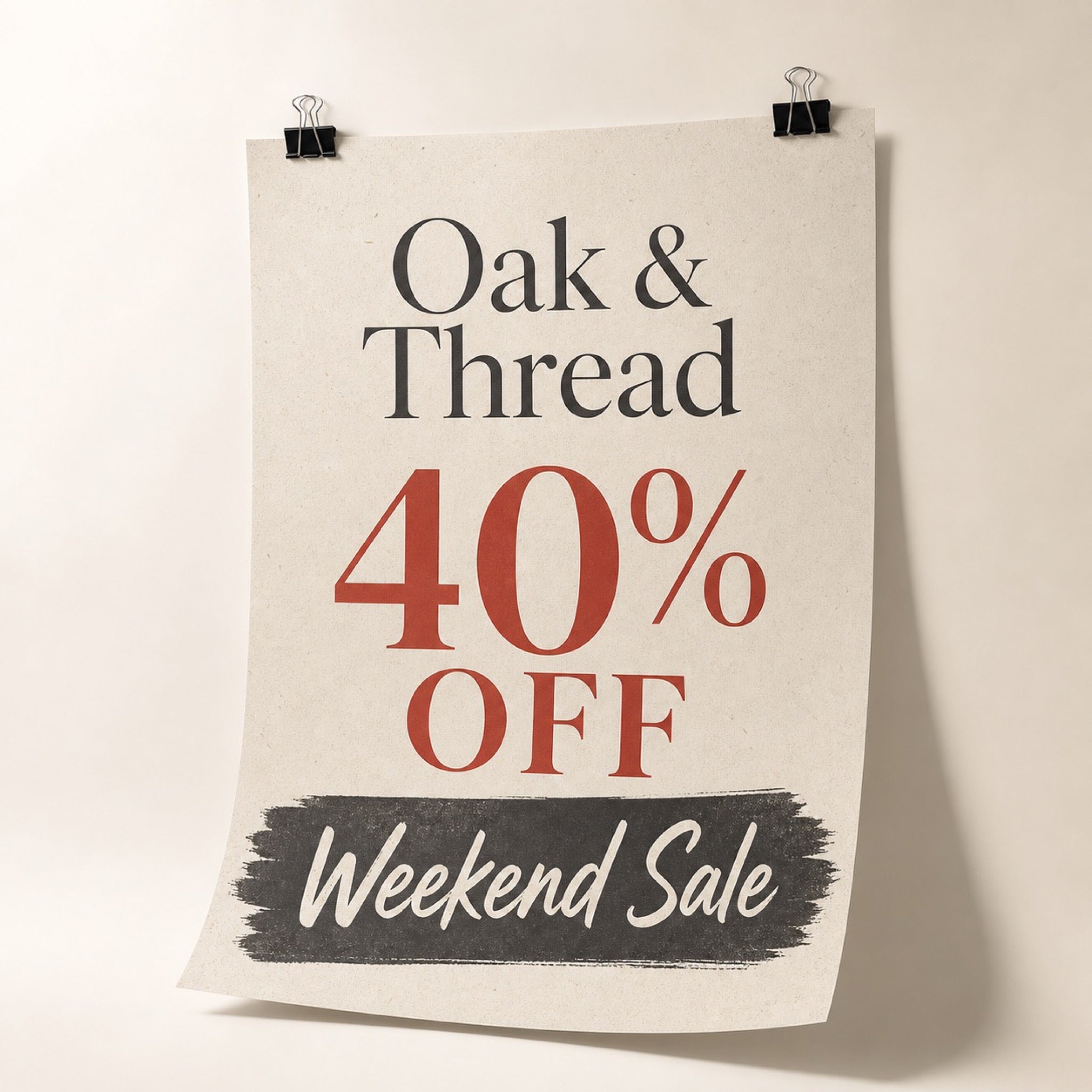 Recycled Posters, 80lb Enviro text, 100% recycled, uncoated, shown in an alternate use