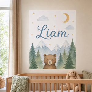 Removable Wall Decals in use - on a nursery bedroom wall above a cot