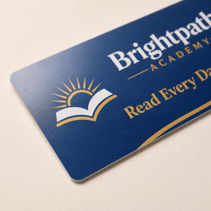 Silk Matte Bookmarks, 18pt cardstock, silk matte lamination