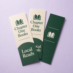Silk Matte Bookmarks, 18pt cardstock, silk matte lamination, shown in an alternate use