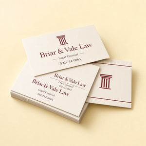 Silk Matte Business Cards, 16pt cardstock, silk matte lamination, shown in an alternate use