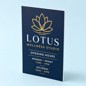 Sintra Board Signs printed on 3mm expanded PVC (Sintra) board, 24 x 36 inches, shown at an angle