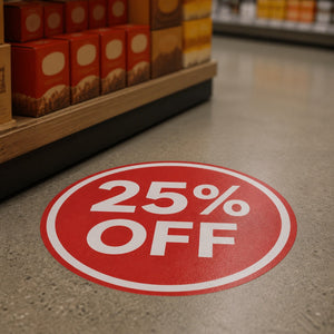 Social Distancing Floor Stickers, custom vinyl floor decal