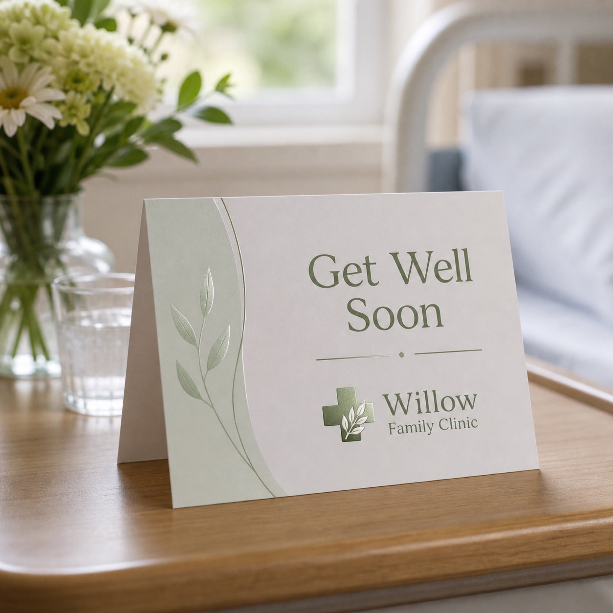 Spot UV Greeting Cards, 14pt laminated stock, matte lamination with spot UV