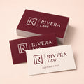 Standard Business Cards printed on 14PT card stock with an uncoated finish, 3.5 x 2 inches, shown at an angle