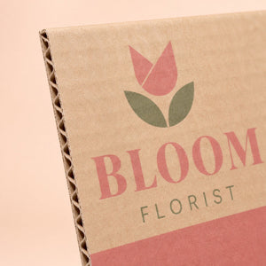 Close-up of the direct print on corrugated board on Supply Boxes