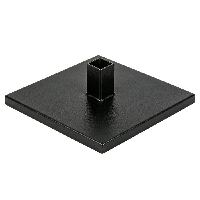 Steel square base for flag poles