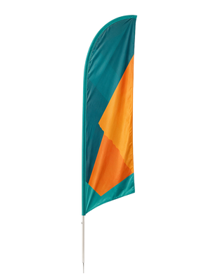 Custom printed feather tent flag