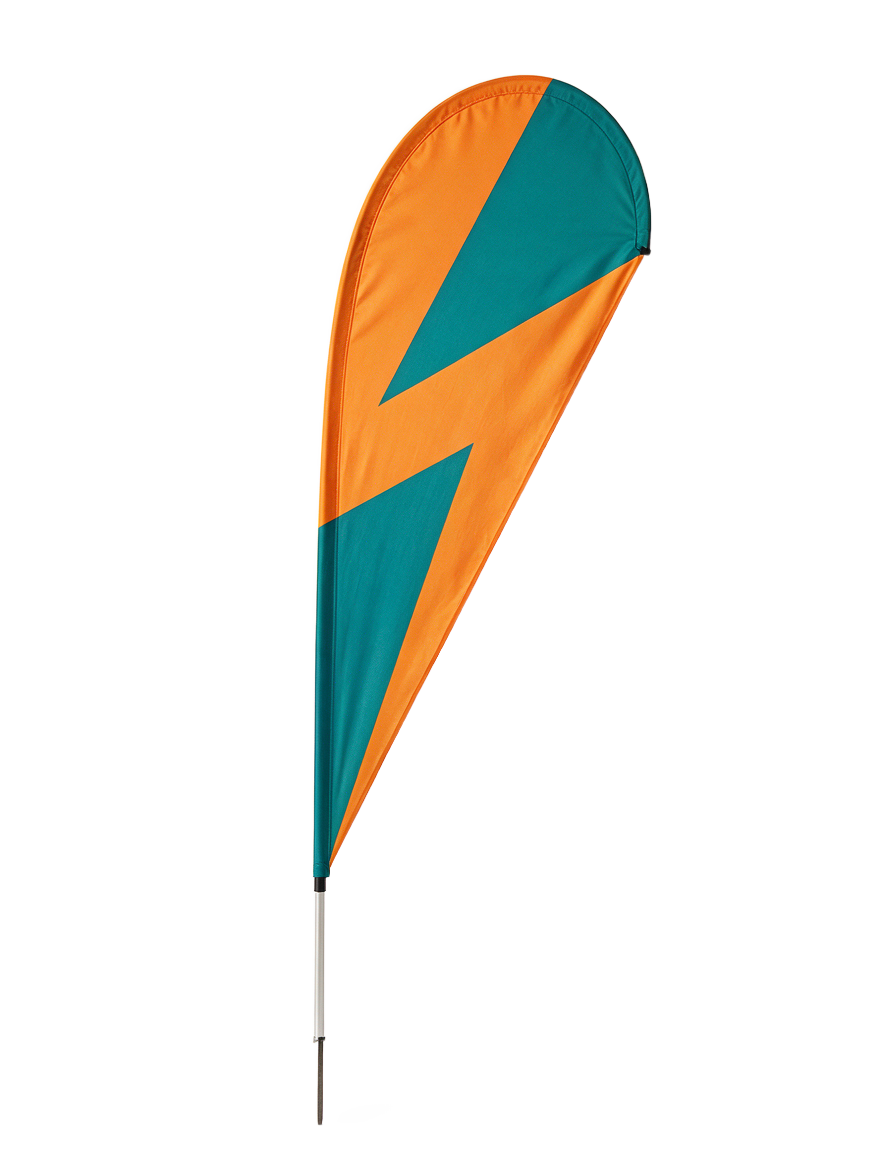 Custom printed teardrop flag