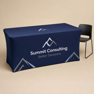 Table Covers 6 ft, printed polyester, fits a standard 6 ft folding table
